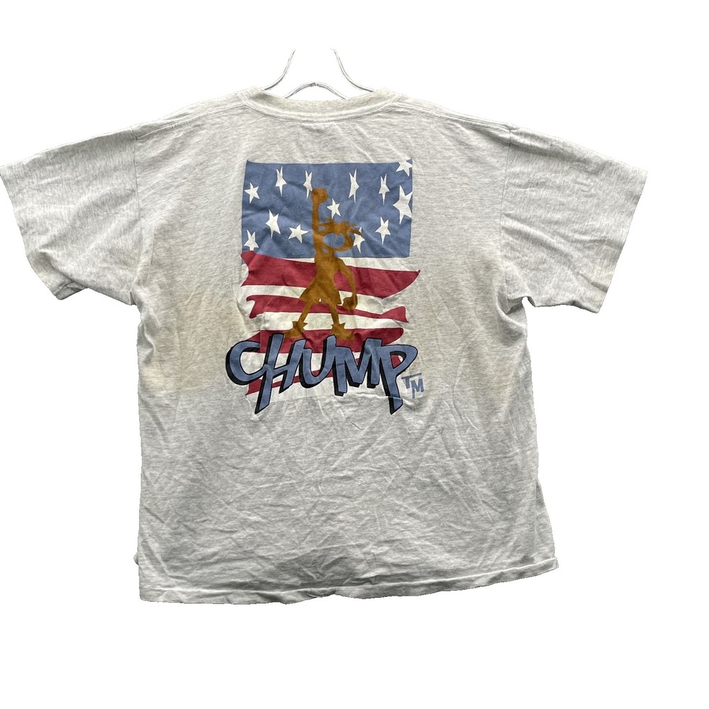 Vintage Chump Gear TShirt XL Flag Freedom USA 90s Streetwear Single Stitch Retro